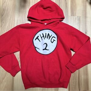 Dr. Seuss Cat in the Hat THING 2 red hoodie